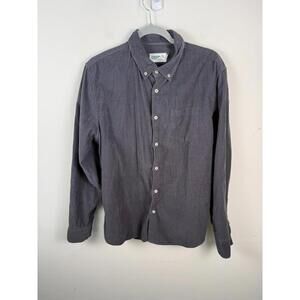 Wellen Corduroy Shirt Mens Large Dark Gray Huckberry Organic Cotton Button Down